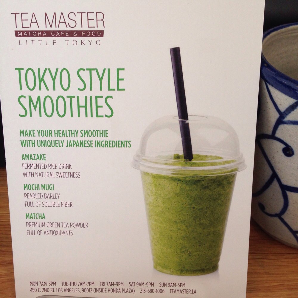 Tea Master Matcha Cafe & Green Tea Shop Los Angeles, CA Full Menu